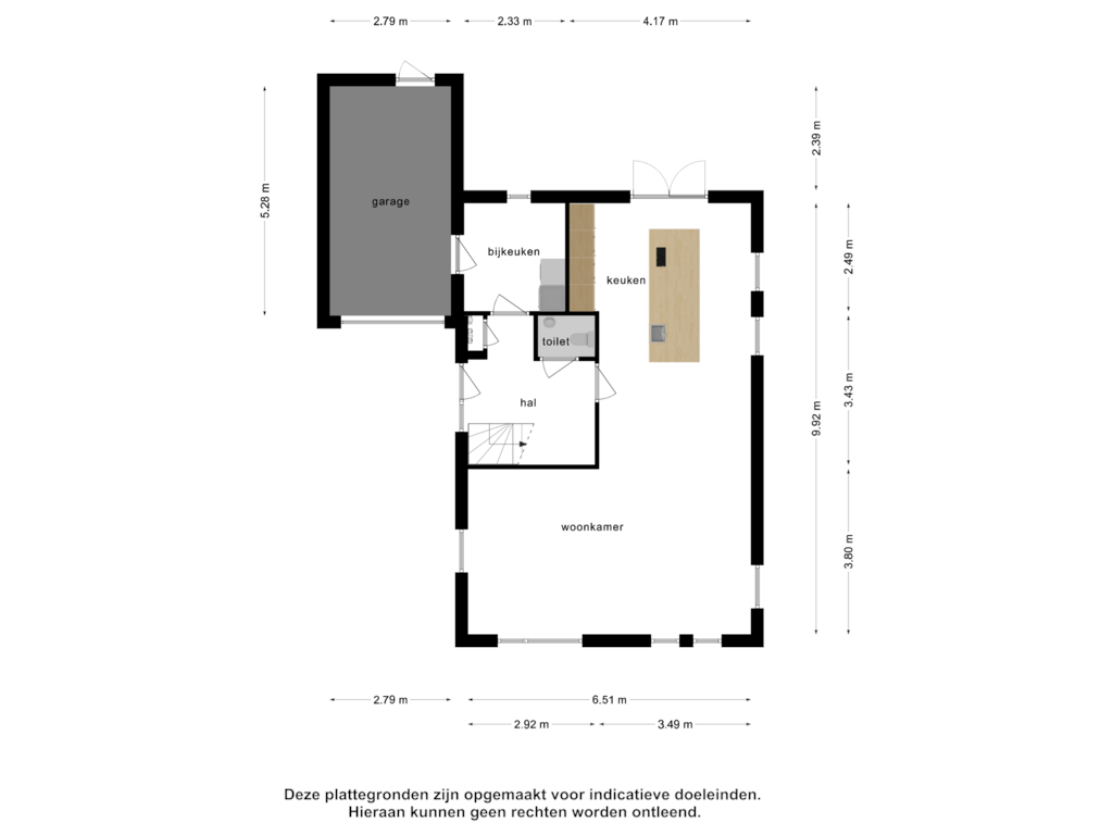 Bekijk plattegrond van Begane grond van Tuorrebout 3