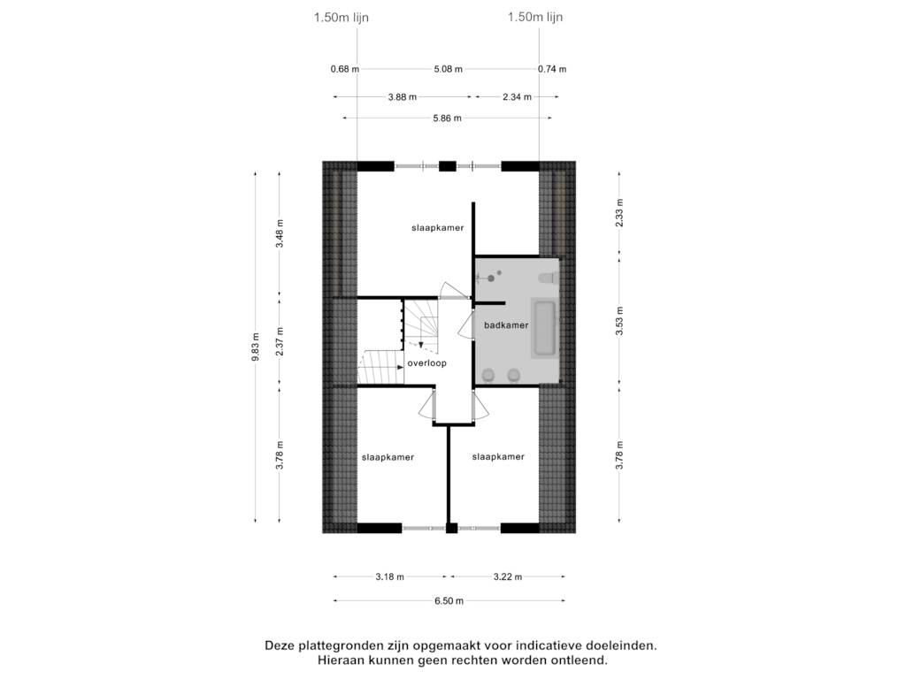 Bekijk plattegrond van 1e verdieping van Tuorrebout 3