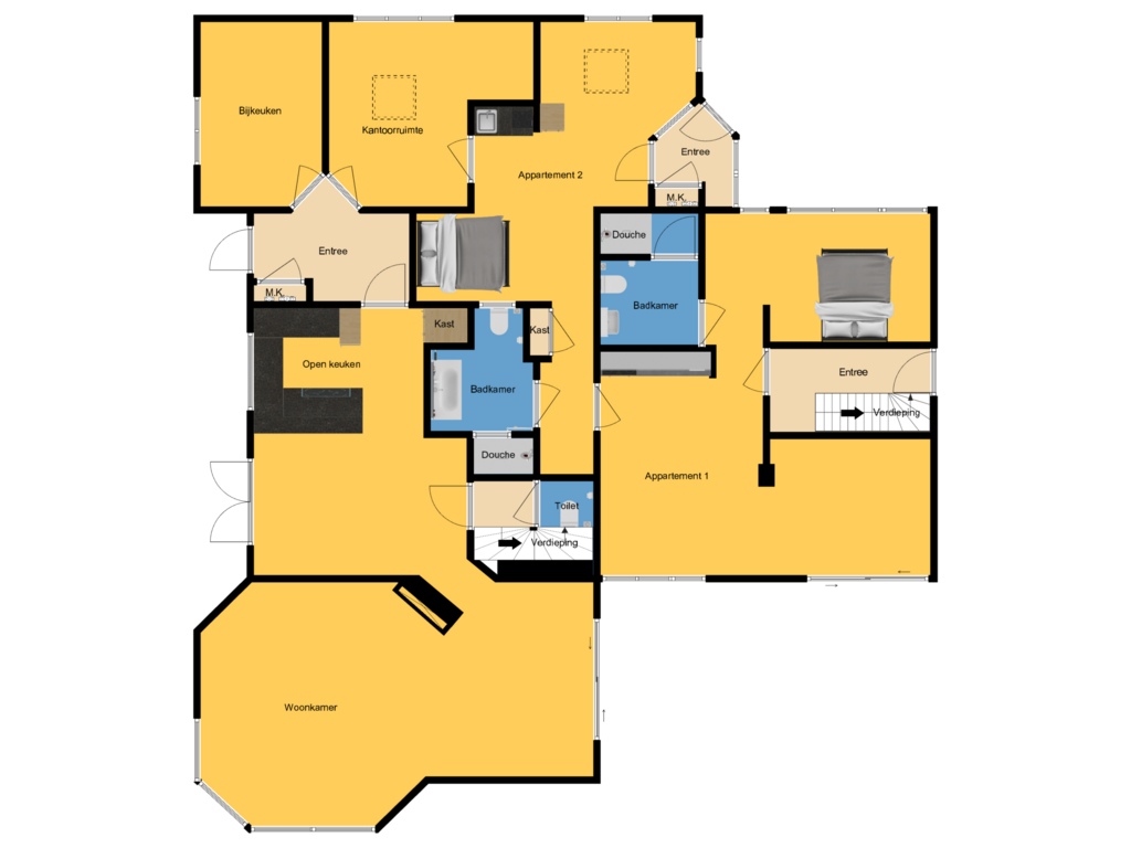 Bekijk plattegrond van Begane grond van Karel de Grotelaan 23