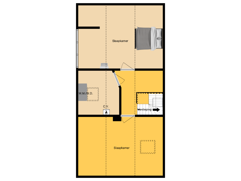 Bekijk plattegrond van Tweede Verdieping van Karel de Grotelaan 23