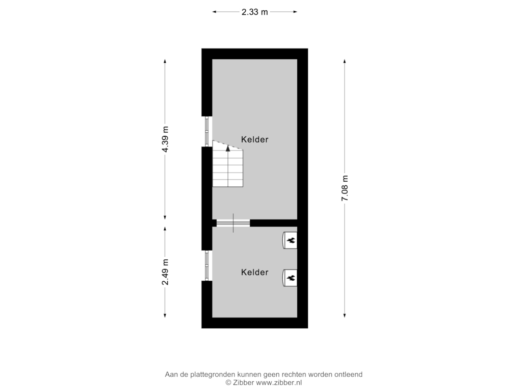 View floorplan of Kelder of Dommelstraat 2