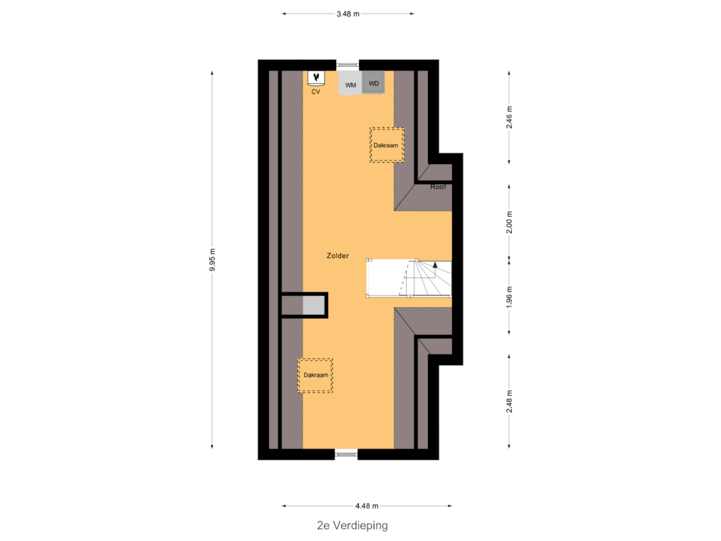 Bekijk plattegrond van 2e Verdieping van Hattemseweg 70-B