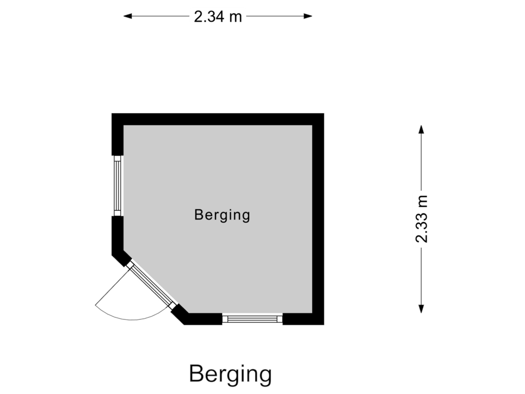 Bekijk plattegrond van Berging van Hattemseweg 70-B