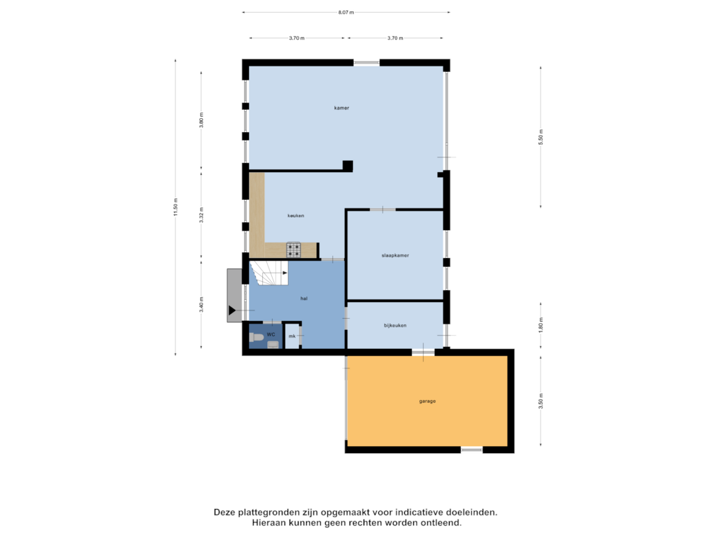 Bekijk plattegrond van Begane Grond van Binnenweg 6