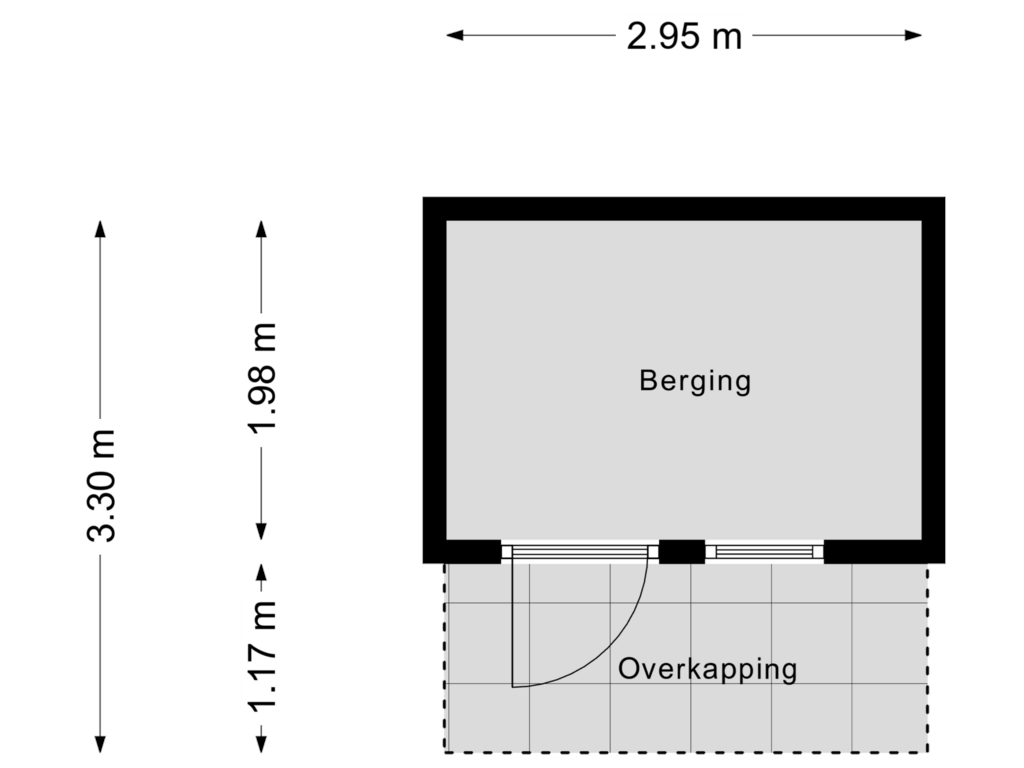 Bekijk plattegrond van Berging van Bocholtsestraatweg 64