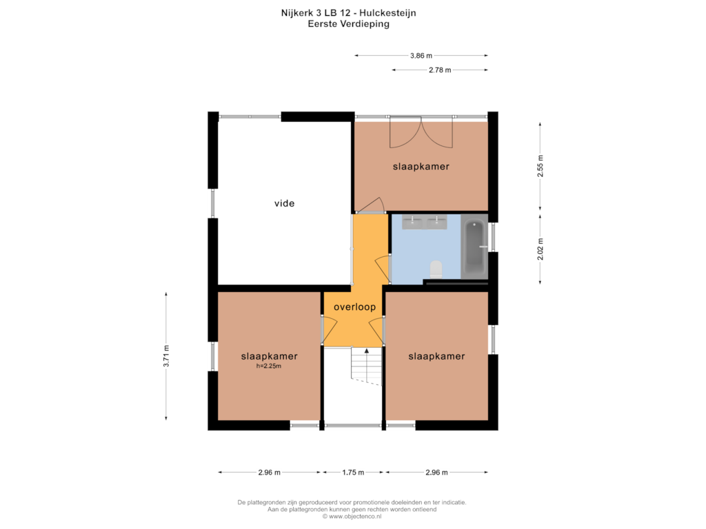 Bekijk plattegrond van EERSTE VERDIEPING van Hulckesteijn 3-12