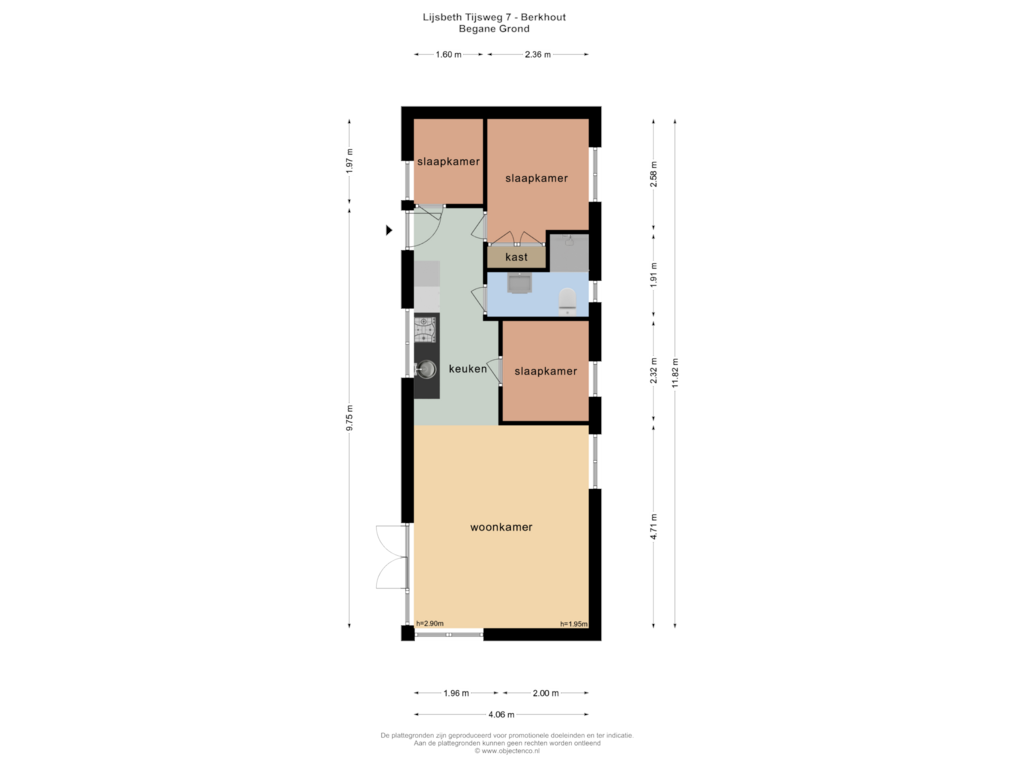 Bekijk plattegrond van BEGANE GROND van Lijsbeth Tijsweg 7-117A