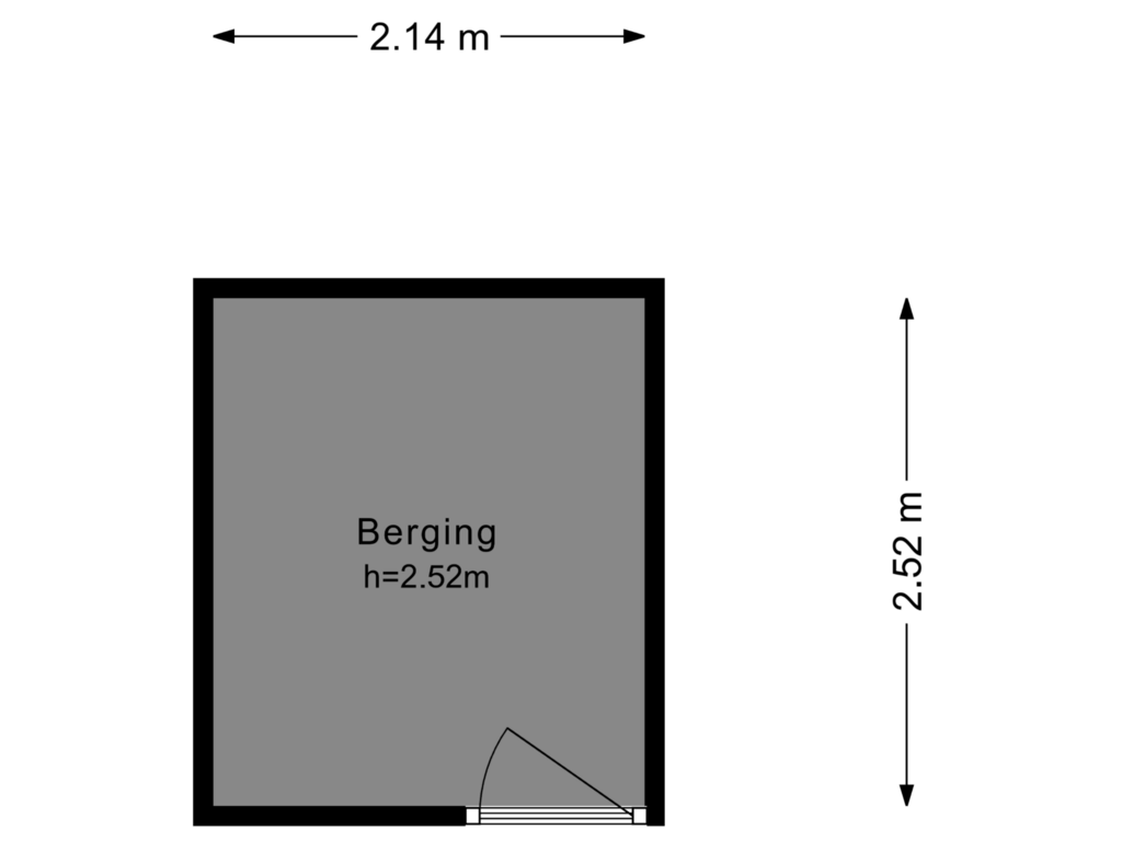 Bekijk plattegrond van Berging van Pieter Doelmanstraat 5-D