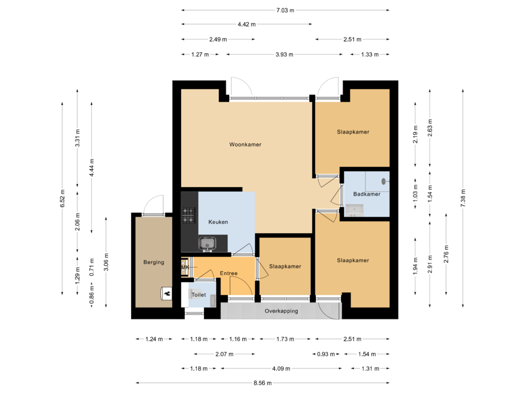 Bekijk plattegrond van Begane grond van Landweerswal 2-082