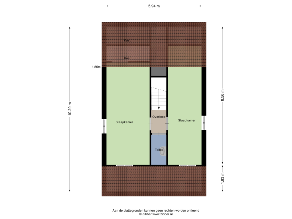 View floorplan of Eerste Verdieping of Daleboutsweg 3-119