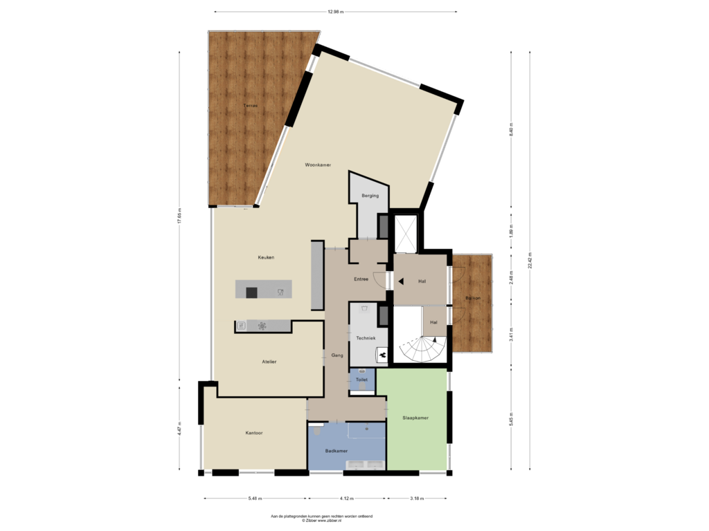 View floorplan of Appartement 2 of Agterste meer 2