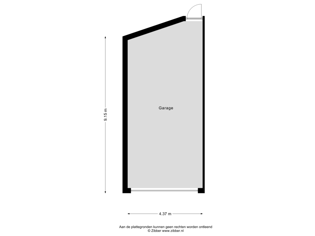 View floorplan of Garage of Agterste meer 2