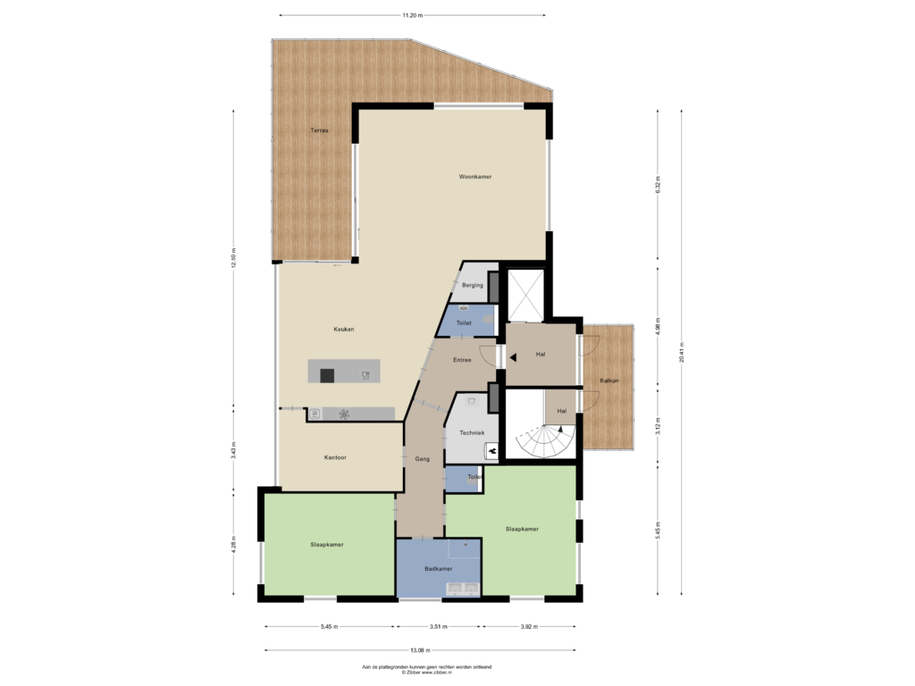 View floorplan of Appartement 4 of Agterste meer 2