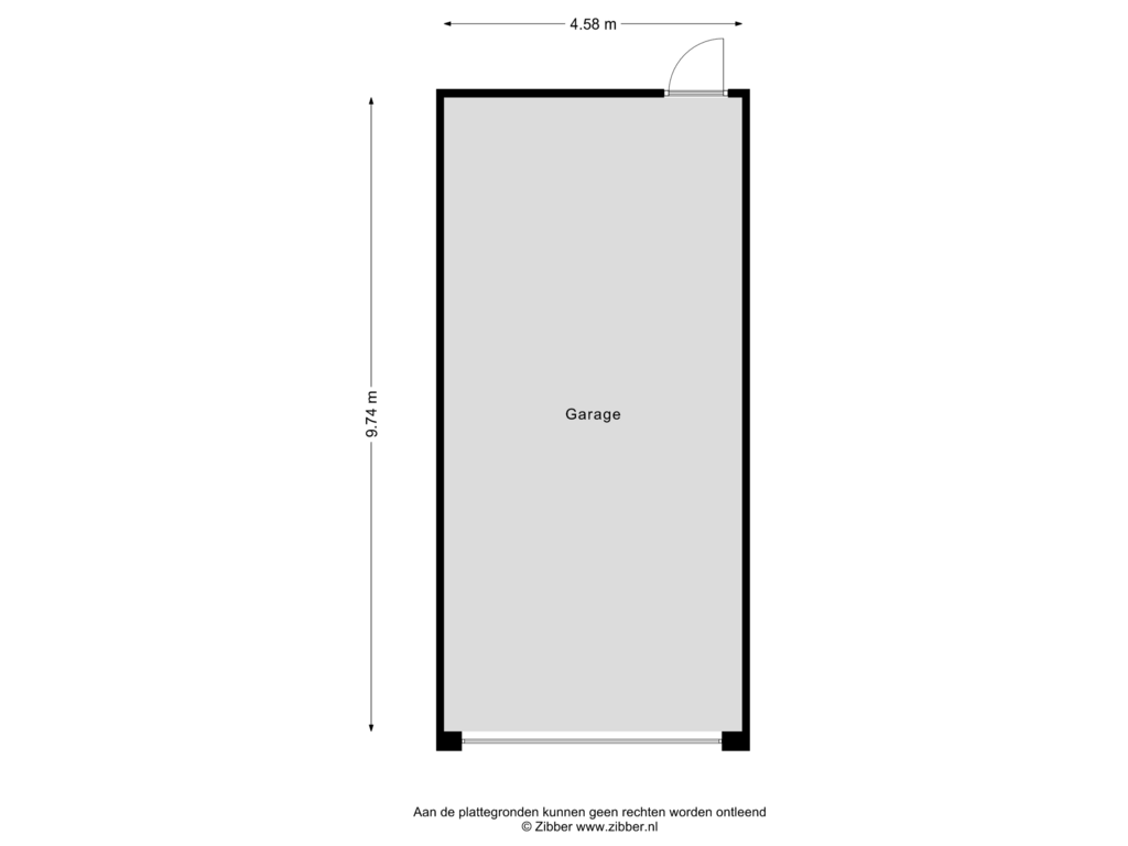 View floorplan of Garage of Agterste meer 2