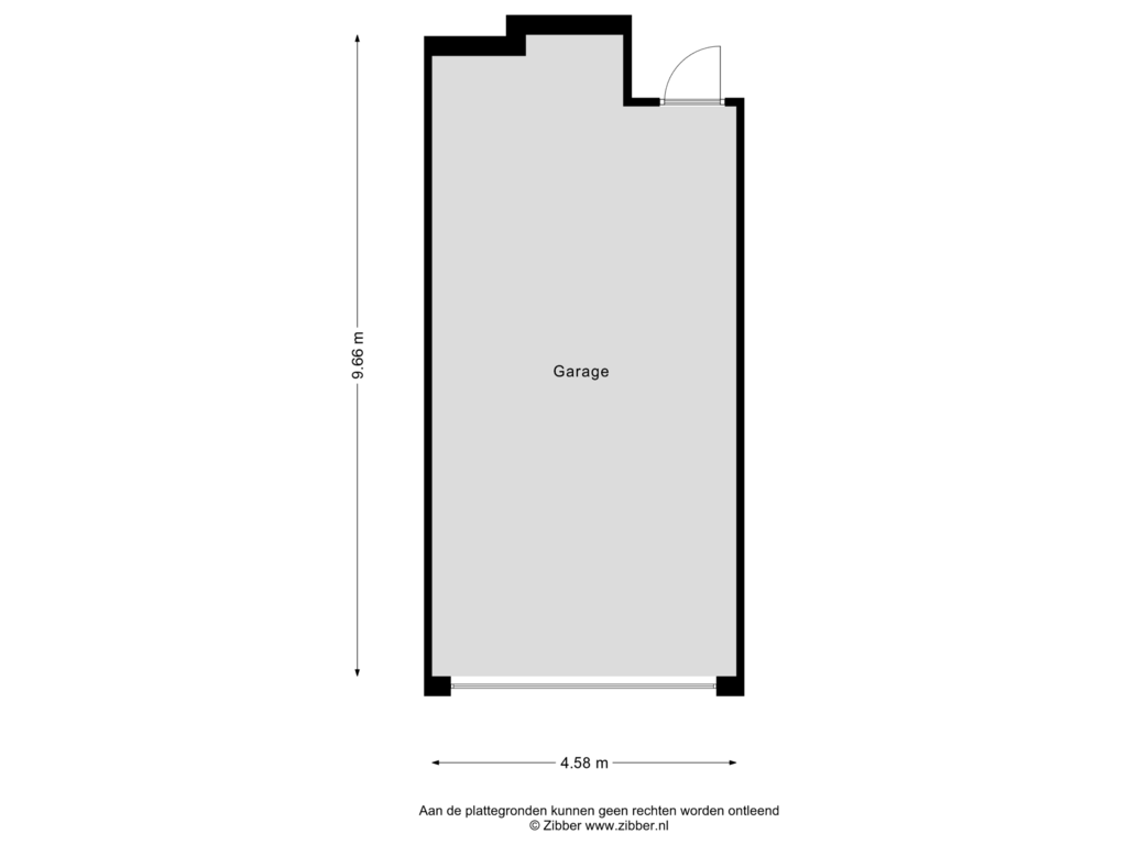 View floorplan of Garage of Agterste meer 2