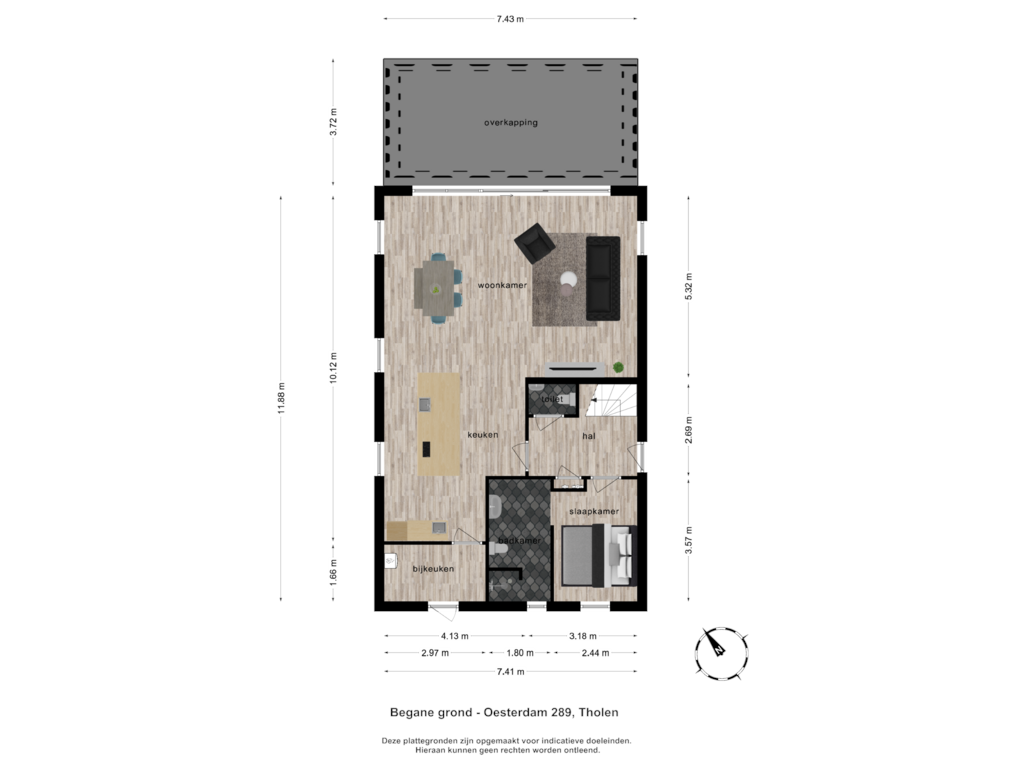 View floorplan of Begane grond of Oesterdam 289