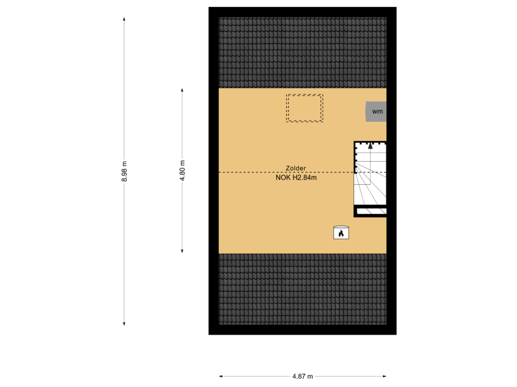 Bekijk plattegrond van Zolder van Kornhorst 19