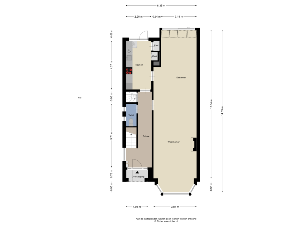 Bekijk plattegrond van Begane Grond van Zuideinde 85