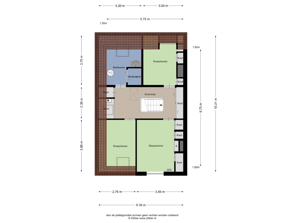 View floorplan of Tweede Verdieping of Zuideinde 85