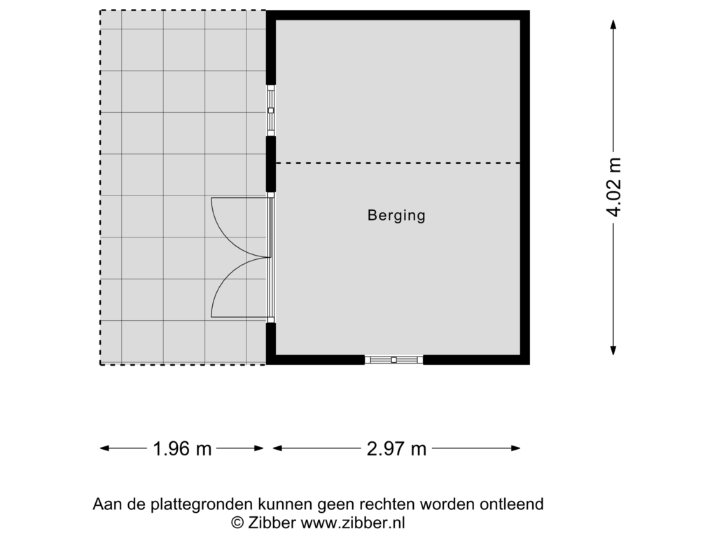 View floorplan of Berging of Zuideinde 85