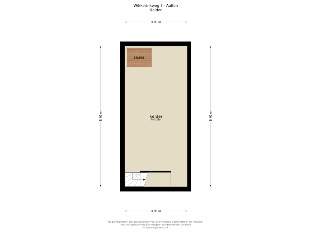 Bekijk plattegrond van KELDER van Wikkerinkweg 8