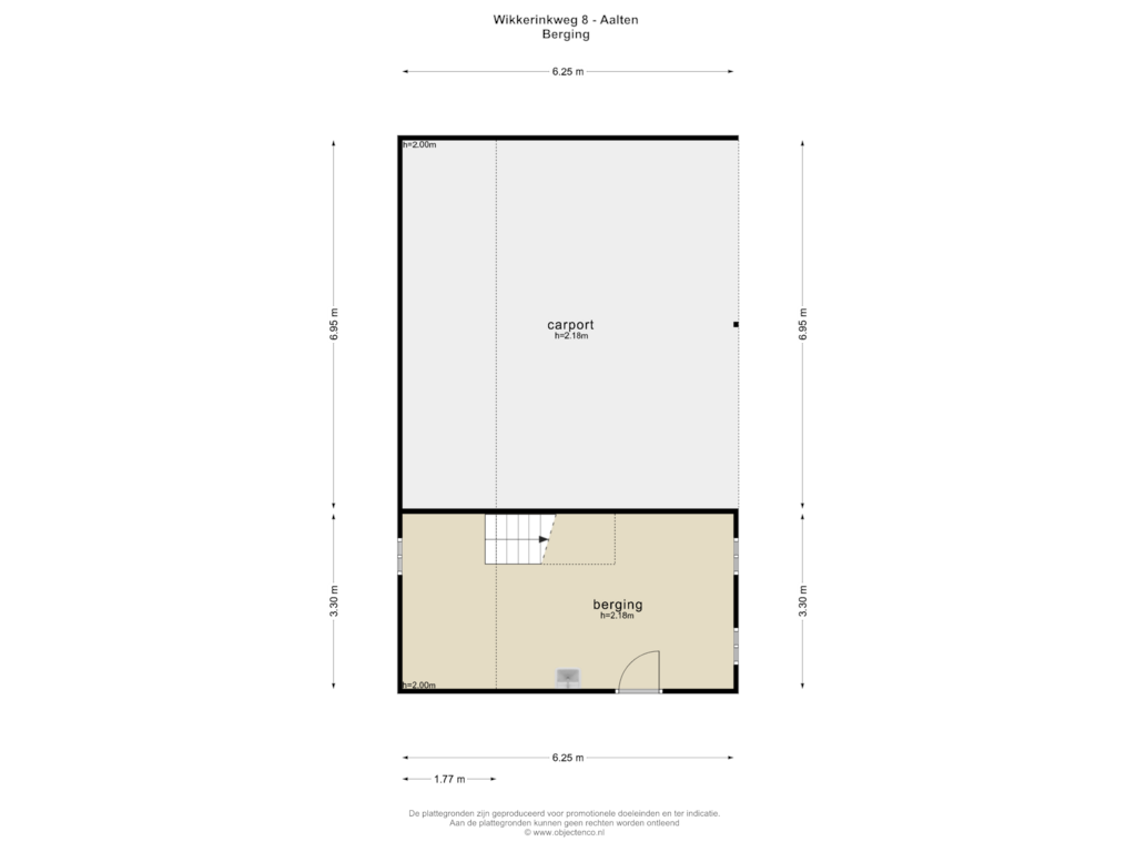 Bekijk plattegrond van BERGING van Wikkerinkweg 8