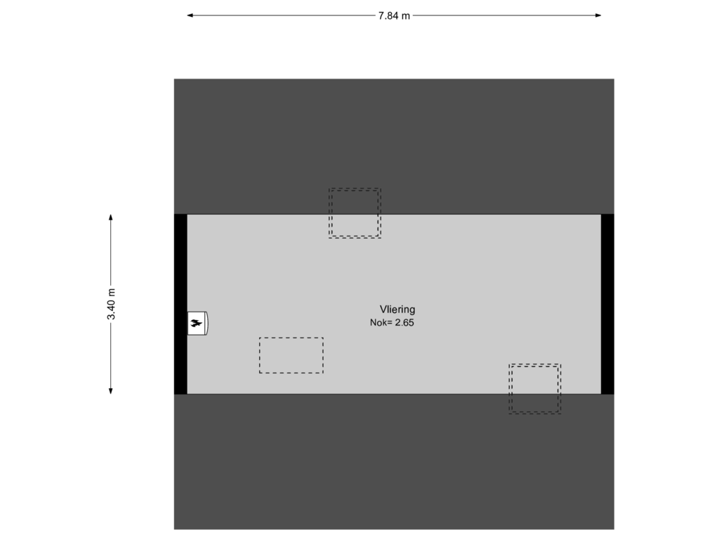 View floorplan of Vliering of Zeestraat 13