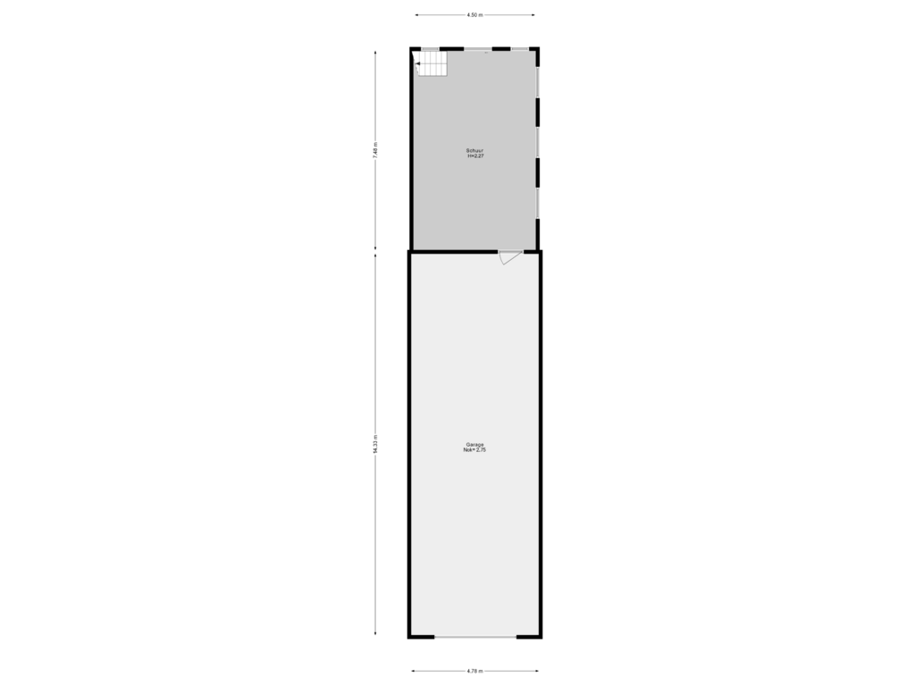 View floorplan of Garage of Zeestraat 13