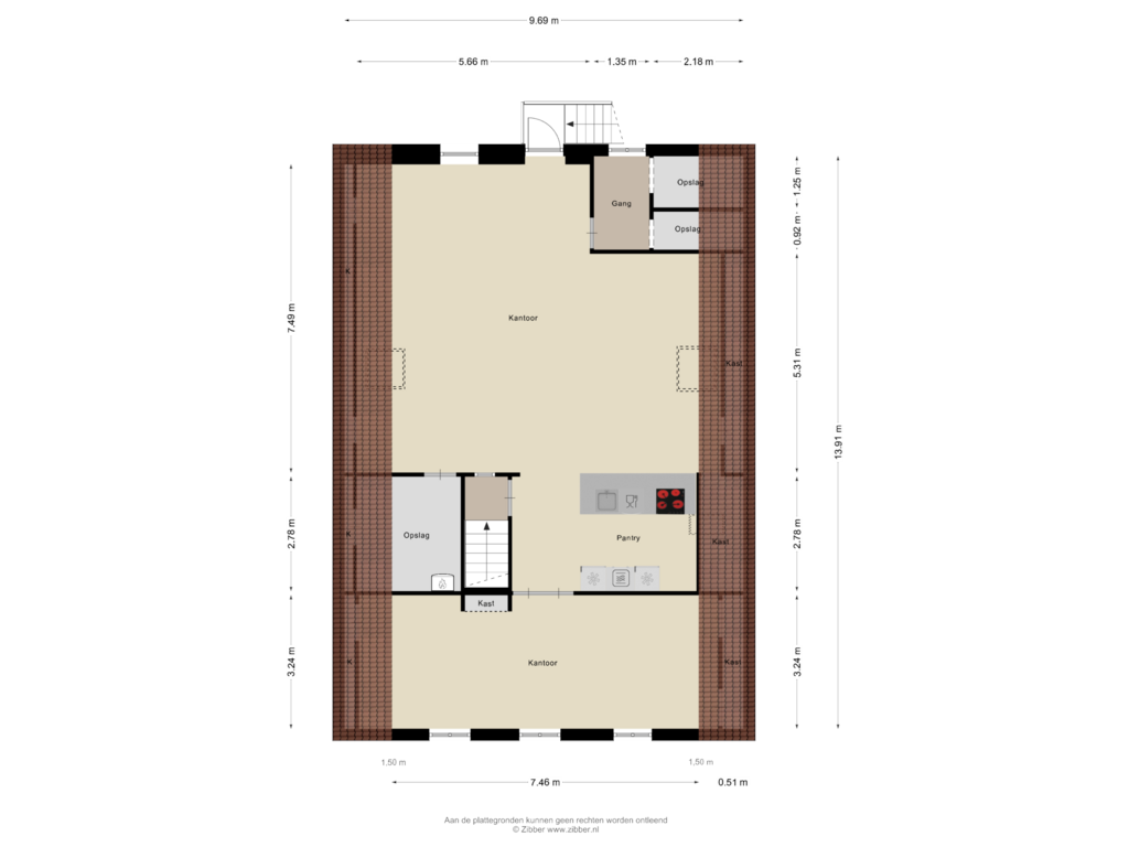 Bekijk plattegrond van Eerste Verdieping van Elisabethplaats 30