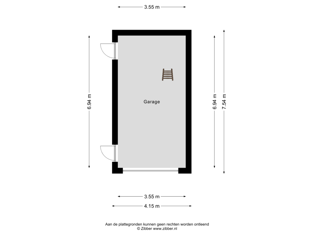 View floorplan of Garage of Kruislandsedijk 28