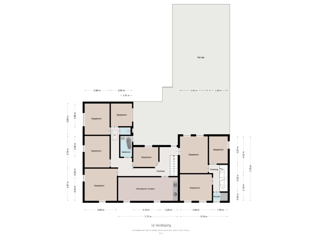 Bekijk plattegrond van Verdieping 1 van Hulserstraat 10