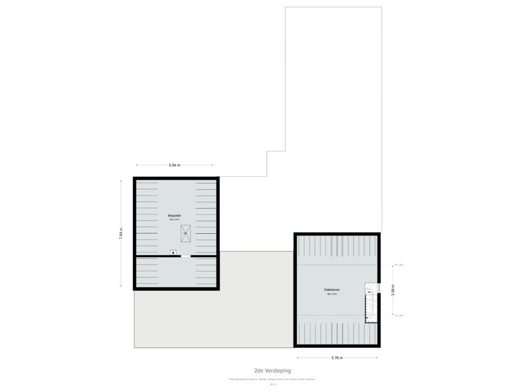 Bekijk plattegrond van Verdieping 2 van Hulserstraat 10