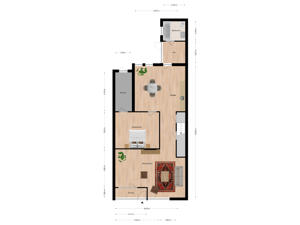 Bekijk plattegrond van Begane Grond van Dorpsstraat 24