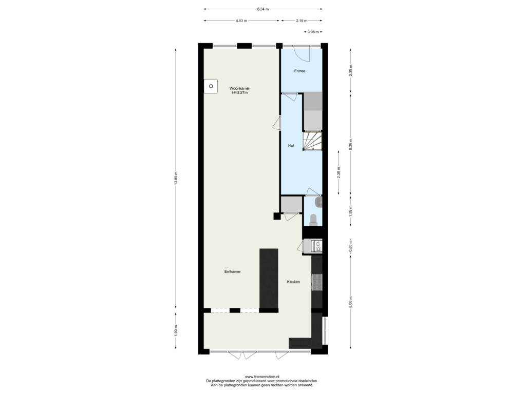 View floorplan of Begane Grond of Oostzeedijk 54