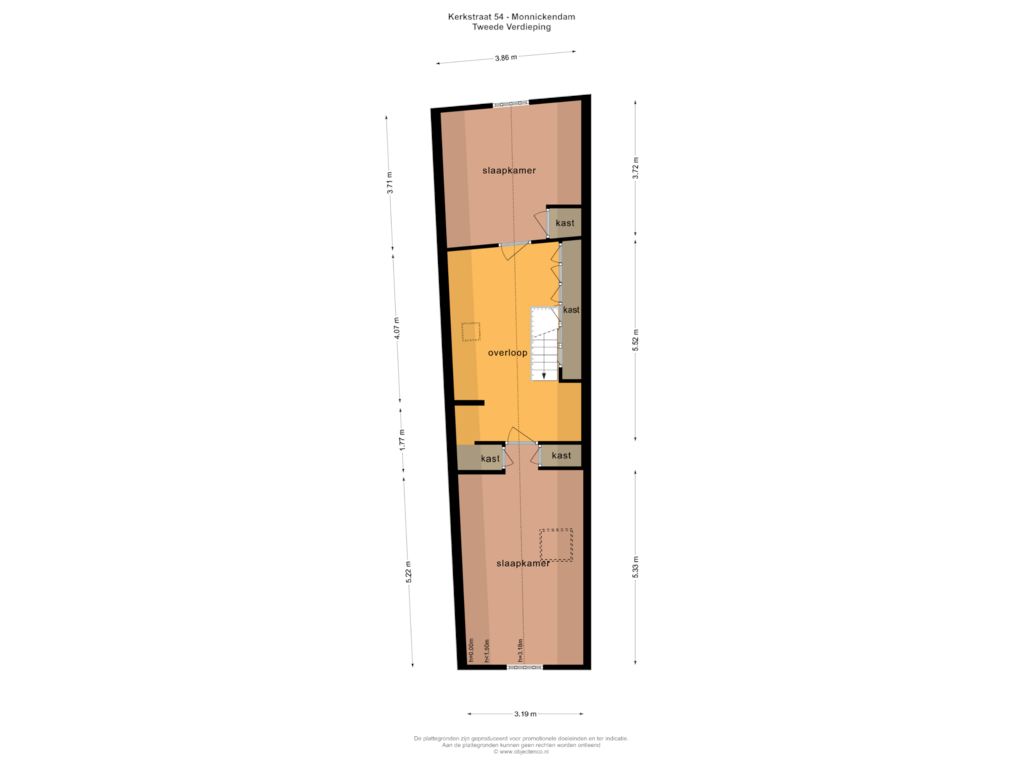 Bekijk plattegrond van TWEEDE VERDIEPING van Kerkstraat 54