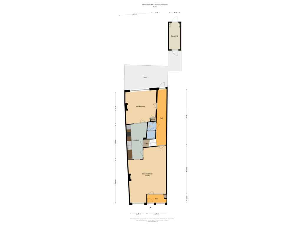 Bekijk plattegrond van TUIN van Kerkstraat 54