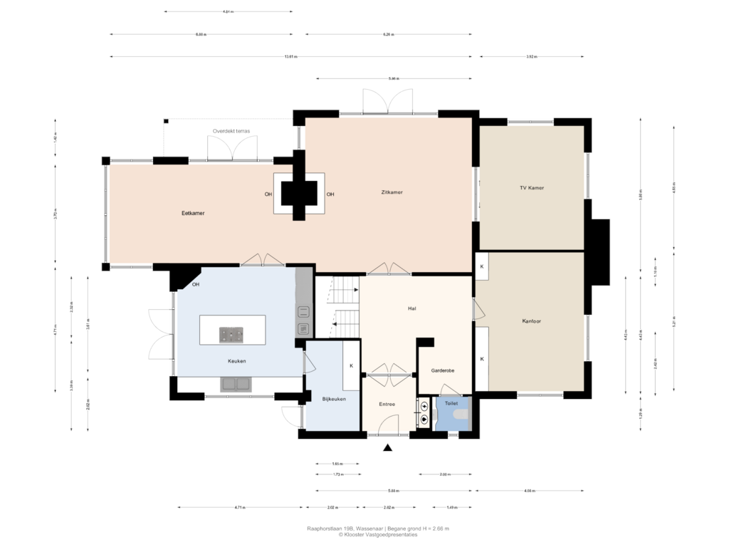 View floorplan of Begane grond of Raaphorstlaan 19-B