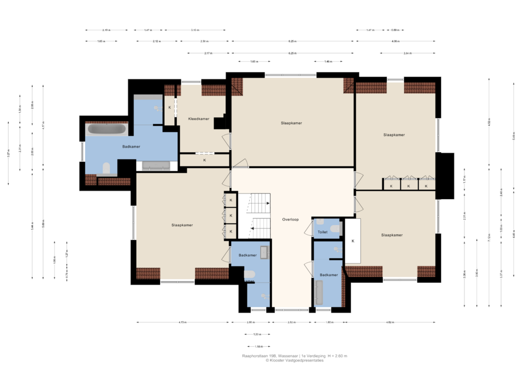 View floorplan of 1e Verdieping of Raaphorstlaan 19-B