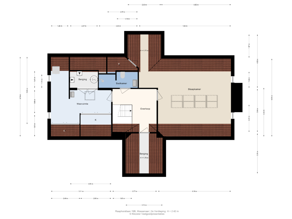 View floorplan of 2e Verdieping of Raaphorstlaan 19-B