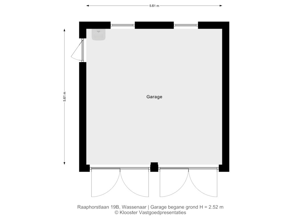 View floorplan of Garage begane grond of Raaphorstlaan 19-B