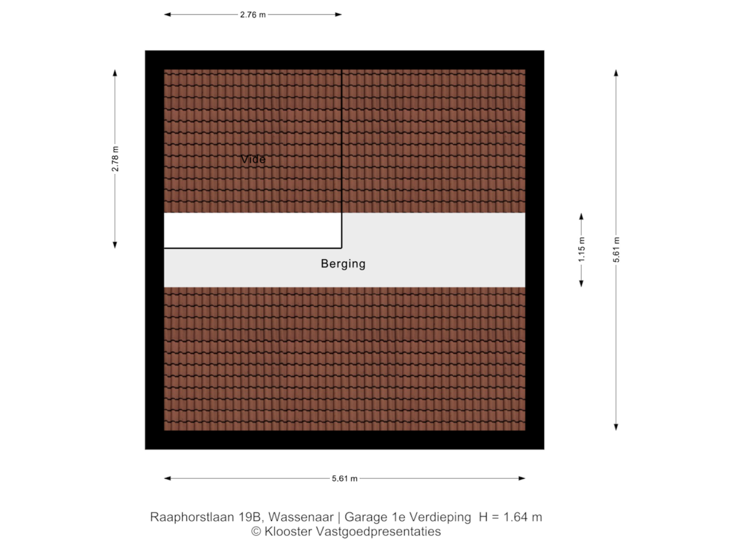 View floorplan of Garage 1e verdieping of Raaphorstlaan 19-B