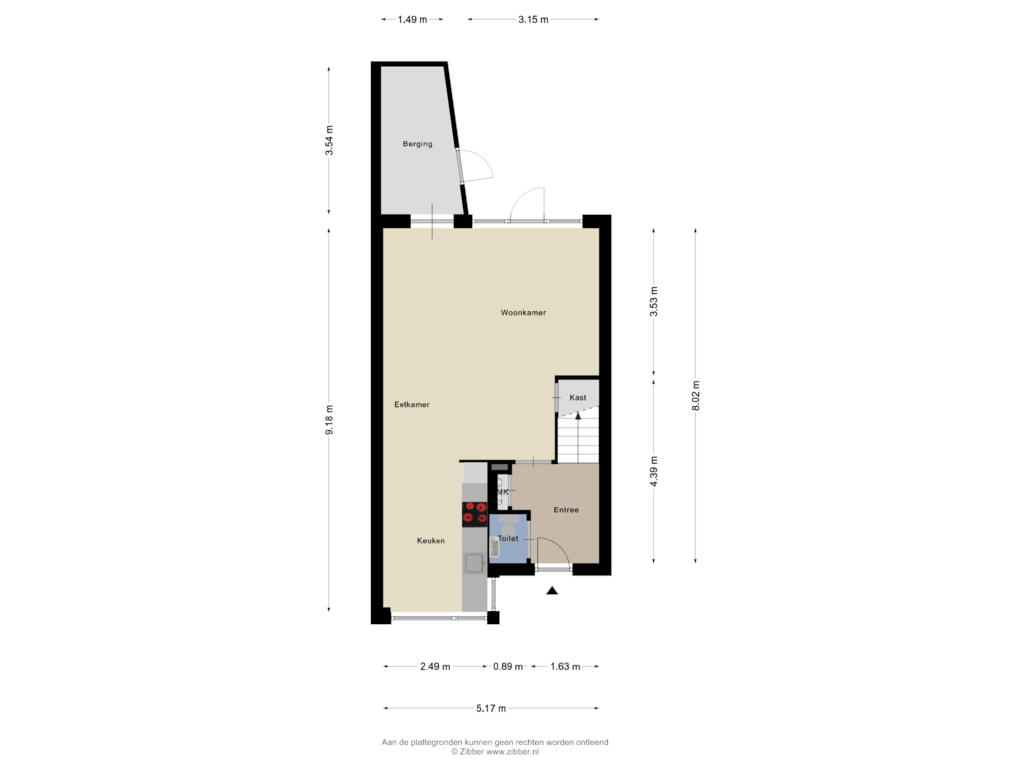 Bekijk plattegrond van Begane grond van Stentorlaan 24