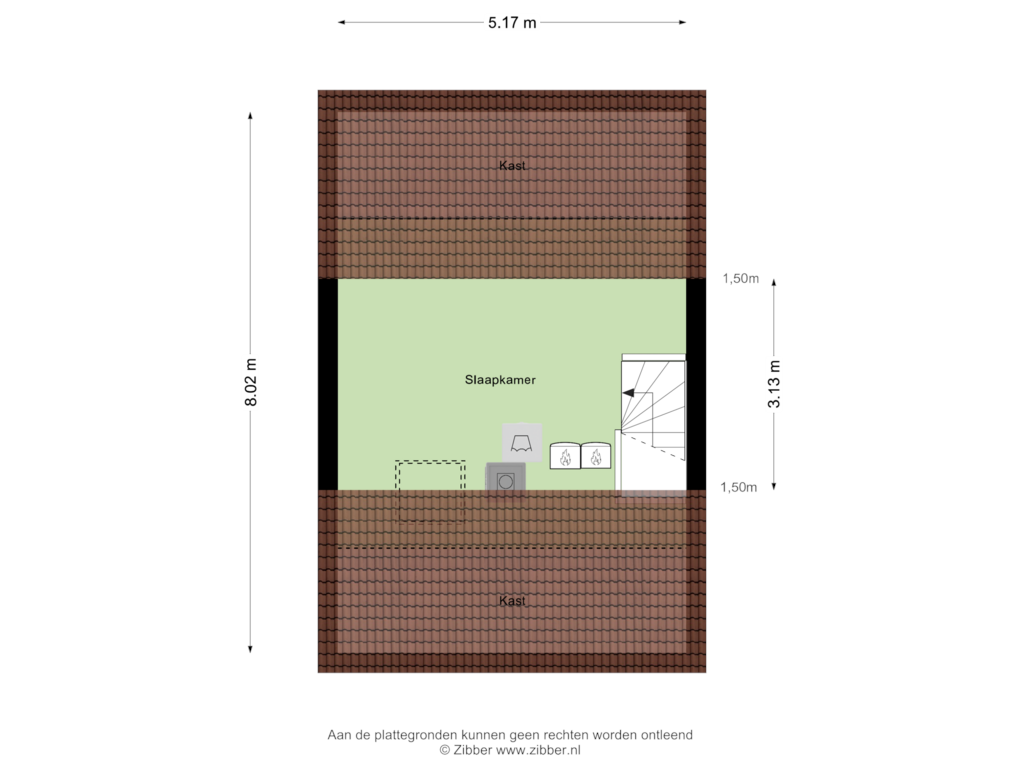 Bekijk plattegrond van Tweede Verdieping van Stentorlaan 24