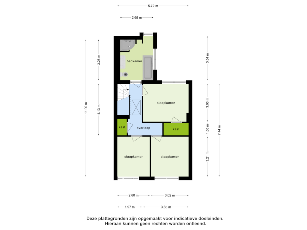 View floorplan of 1e verdieping of Gemullehoekenweg 41