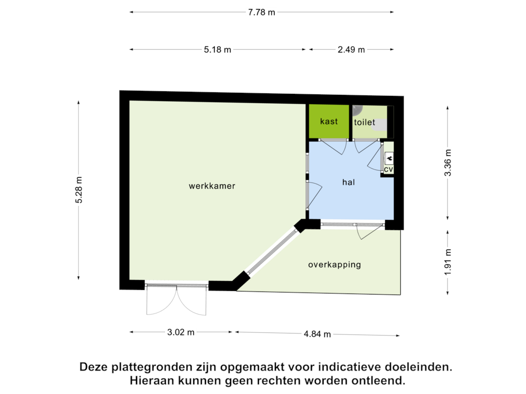 View floorplan of bijgebouw of Gemullehoekenweg 41