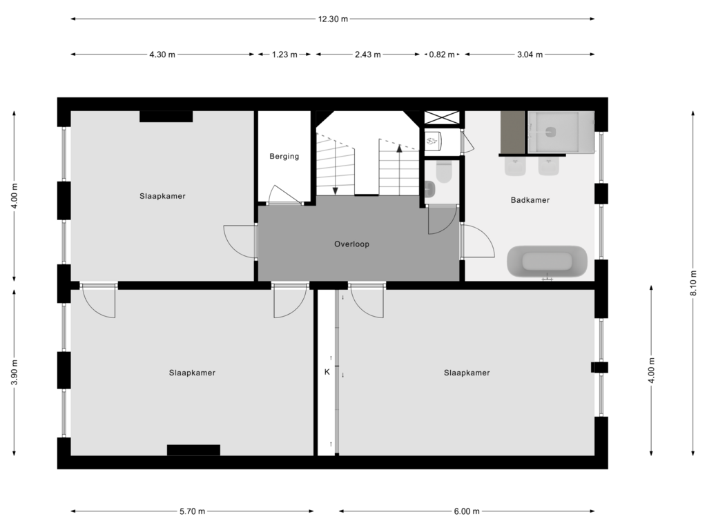 Bekijk plattegrond van 2e Verdieping van Westerstraat 48