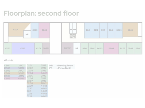 Plattegrond tweede verdieping