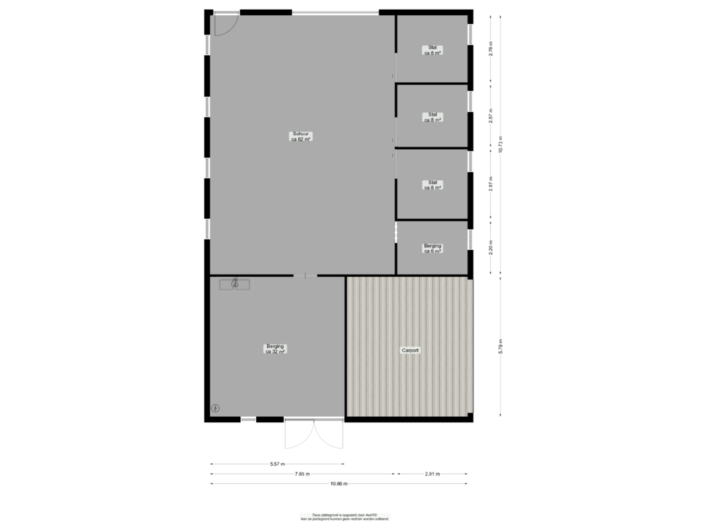 Bekijk plattegrond van Schuur van Burg. J.G. Legroweg 70