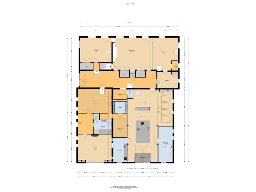 Bekijk plattegrond van Begane grond van Wehmestraat 1