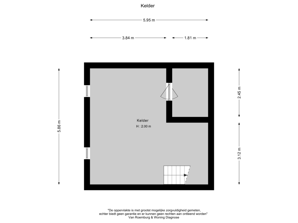 Bekijk plattegrond van Kelder van Wehmestraat 1